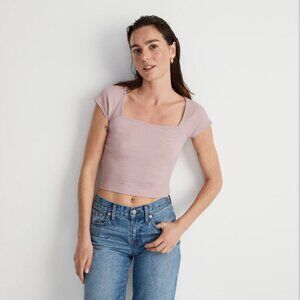 Madwell - Supima® Rib Square-Neck Tee - Warm Thistle - M